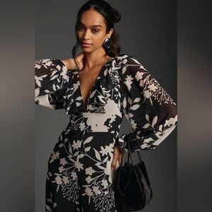 Hutch Deep-V Balloon-Sleeve Jumpsuit